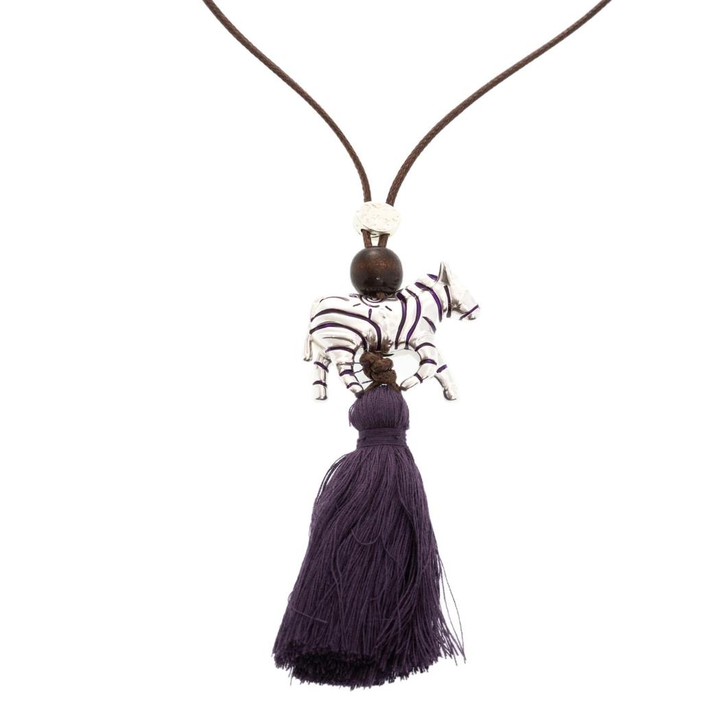 Qingdao Jewelry Light Luxury High-End Zebra Fringed Niche Design Ethnic Style Women 26 Horse New Necklace