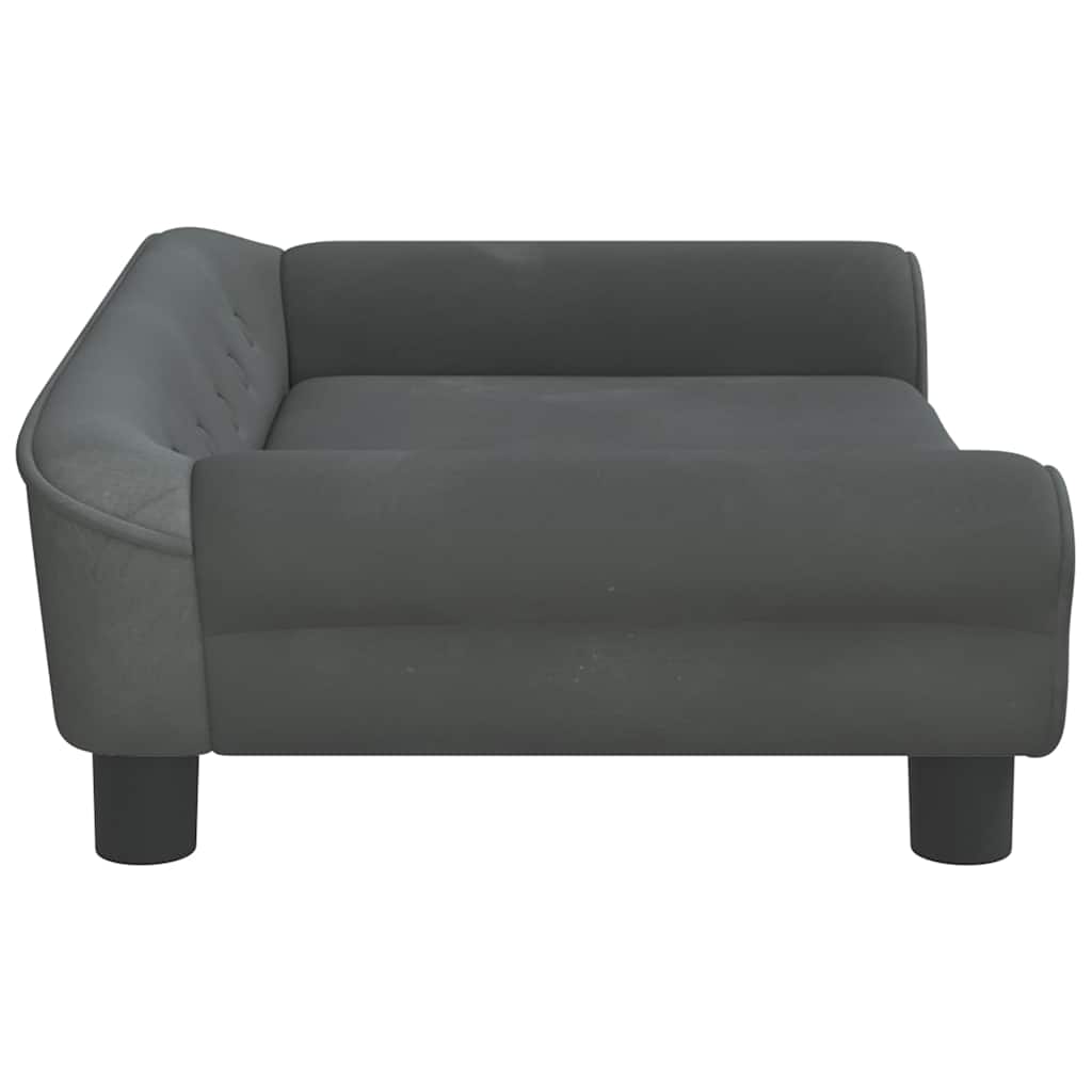 Vidaxl Sofa Dla Dzieci, Ciemnoszara, 70X45X26 Cm, Aksamit