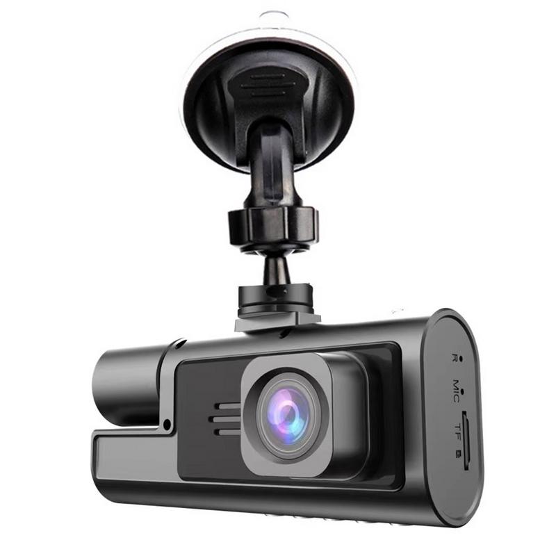 Oto İçin Ön Park Kamerası 1080P Yüksek Çözünürlüklü Araç Kamerası Çift Lens Gece Görüşü Kamyon Gösterge Paneli Kamerası Yüksek Çözünürlüklü