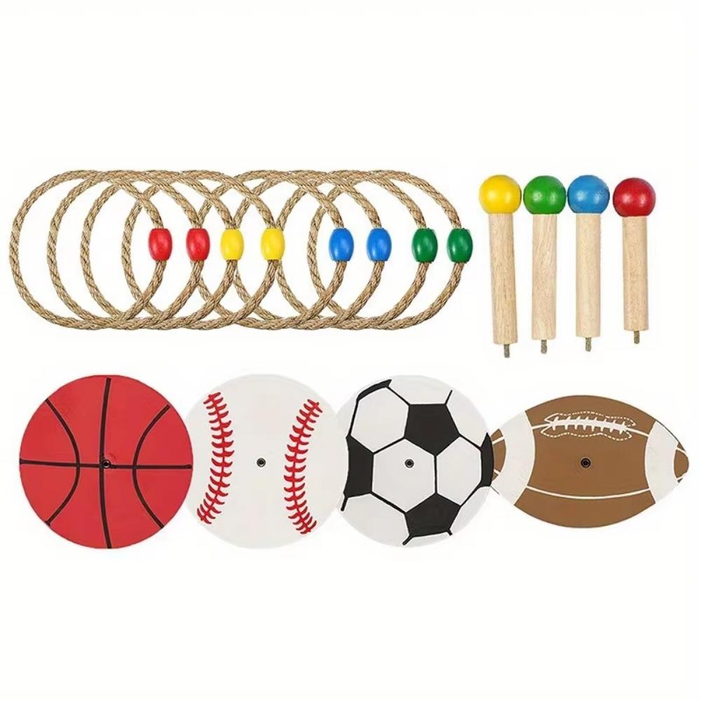 

Sensory Play Ring Toss Toy Family Gathering Outdoor Ball Hoop Game Kids Adults 1 set
