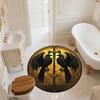 Crow,Round Area Rug,Carpet Rug for Living Room Bedroom Sofa Playroom Decor,Non-slip Floor Mat