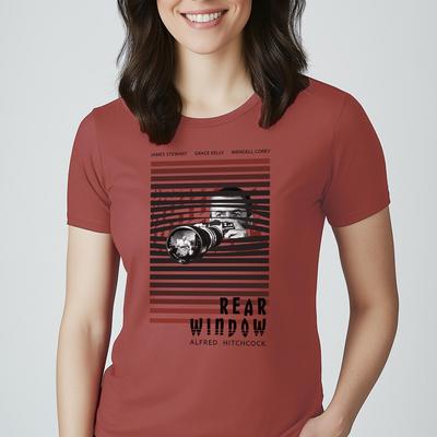 Fenster Kunst Unisex Schweres T-Shirt, Legendäres Hitchcock Meisterwerk Film Shirt, Vintage Design Tee, Comfort Color