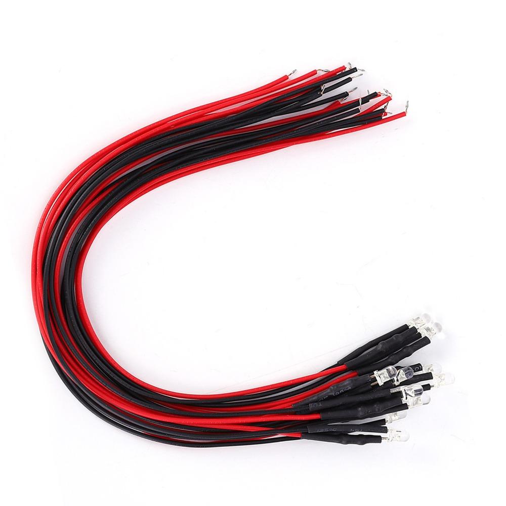 50PCS Small Size 12V LED Beads 3mm Warm White LED Diodes Light Emitting Diodes DIY Projects