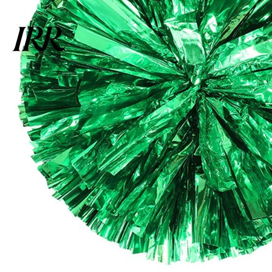 Cheerleader-Zubehör 2 Stück Cheerleader-Pompons Metallisch Holografisch mit Mini-Cheerleading-Bällen Griffring für Sportteamgeist Party