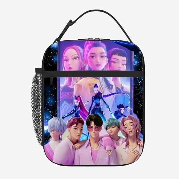 Full Printed Lunch Bag Diy Printed Kpop Witch Hunters Student Peripheral Large Capacity Lunch Box Bag Ice Pack