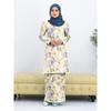 Summer New Irregular Graphic Gradient Print Fashion Long Gradient Modern Kulang Pahang Ladies Casual Muslim Suit Comfortable Ladies Two Piece Suit