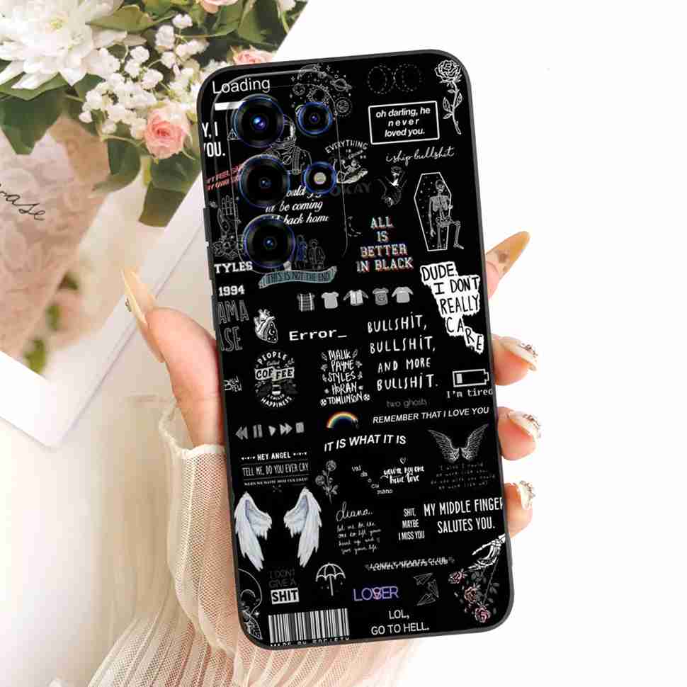 For Itel S26 Ultra Case Floral Silicone Soft Casing New Shockproof Back Cover For Itel S26 Ultra / Super 26 Ultra / S688LN Cover