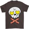 Bacon & Egg Skull & Crossbones Funny Mens T-Shirt 100% Cotton