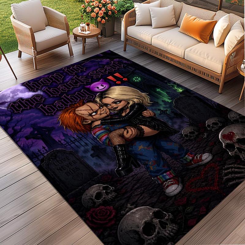 Chucky Print Rug, Washable Floor Carpet, For Entryway Dorm Laundry Room Office Study, Home Decor Birthday Christmas Gift