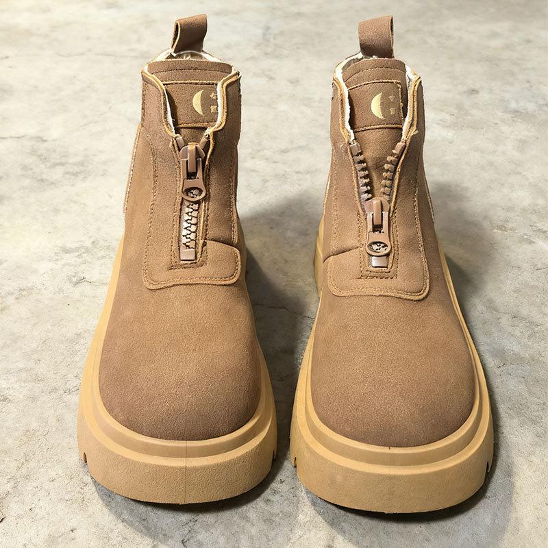 Front Zipper Martin Boots Women's Autumn New Retro Suede Thick-soled Heightening Short Boots Versatile Single Boots