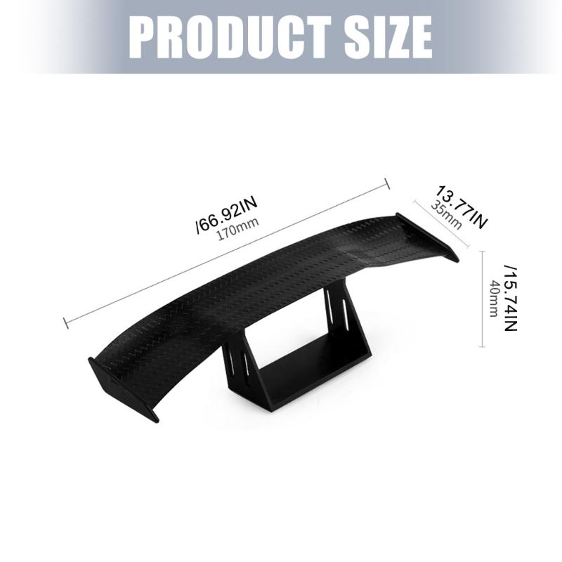 Lightweight Automotive Exterior Sticker Mini Spoiler Decal Adhesive Installation ABS Plastic Weatherproof Easy Install