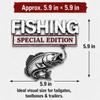 Metal Fishing Emblem Fishing Vehicle Emblem Fishing Themed Auto Badge  Vehicle Accessories