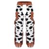 Cowboy Fringe Chaps Pants Cow Pattern Flannel Tassel Patchwork Adjustable Waist Trousers for Men Western Vintage Party Outfit