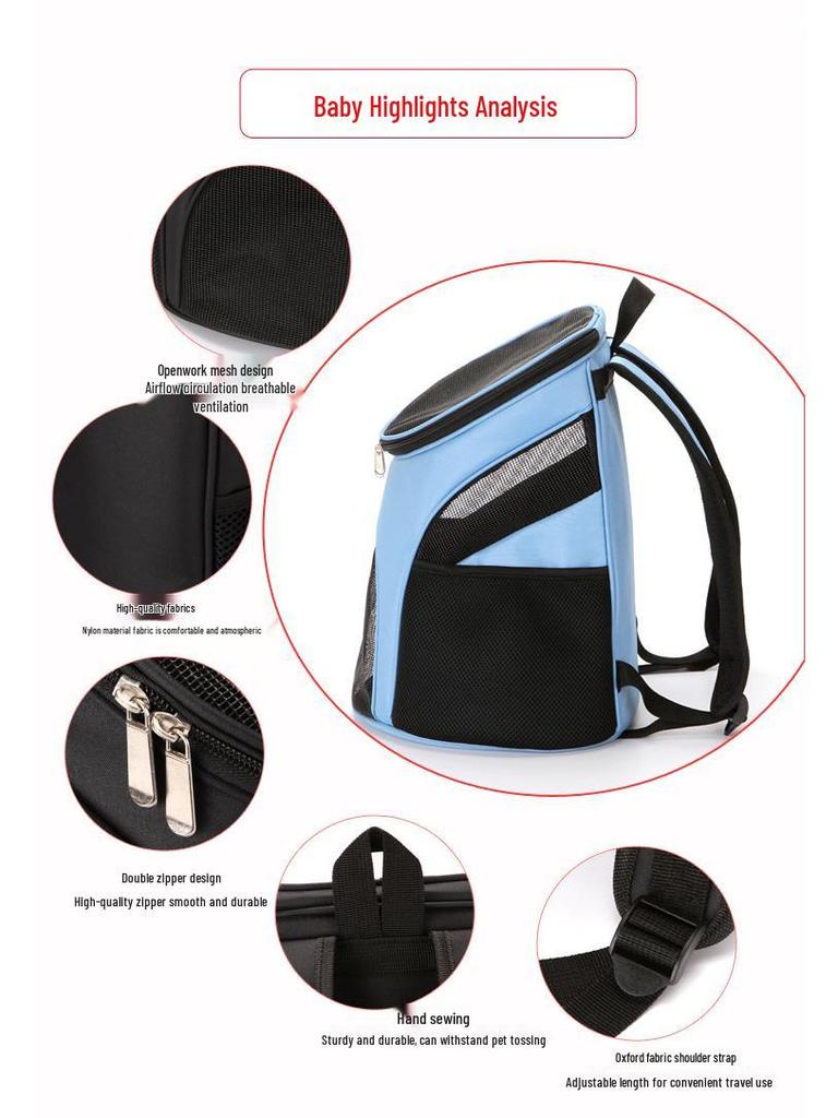 Transparenter Haustier-Tragerucksack mit großer Kapazität für Katzen und Hunde