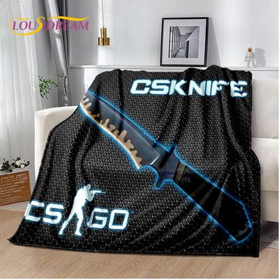 CS,knife,Swiss Knife Sword Games Soft Plush Blanket,Flannel Blanket Throw Blanket for Living Room Bedroom Bed Sofa Picnic Cover