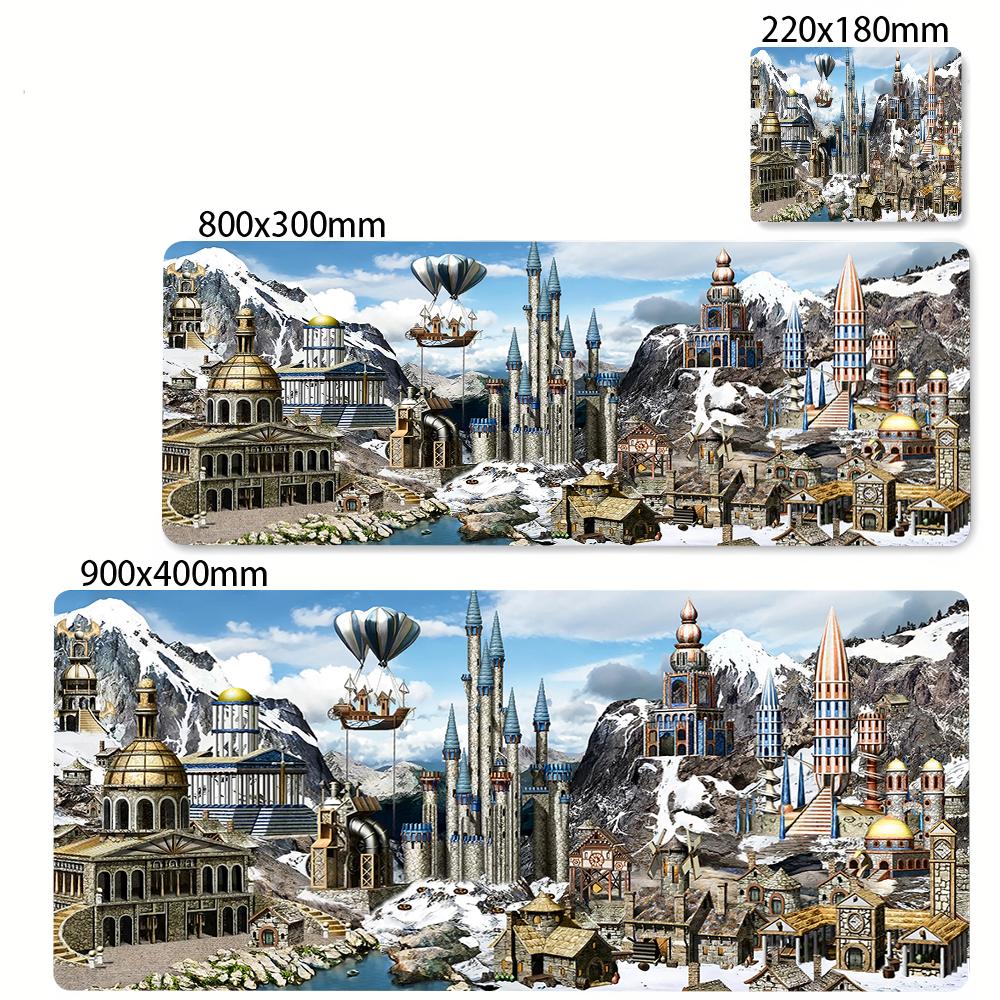 Eroi dell'Anime di Might and Magic 3 Mappa HD Mouse Pad Accessori per Laptop 400x900mm Tappetino per Tastiera da Gioco Protezione Scrivania Deskmat Tappetini