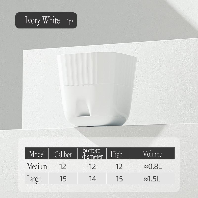 Пластиковый цветочный горшок, большой мясистый маленький цветочный горшок, белый новый тростниковый имитация керамики, зеленый горшок для посадки растений 12x12x12cm белый