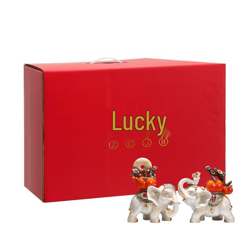 Wishful Elephant Ornaments: Bring Wealth & Fortune To Your Home Décor, Perfect for Entrance, TV Cabinet, Living Room, or Housewarming Gift