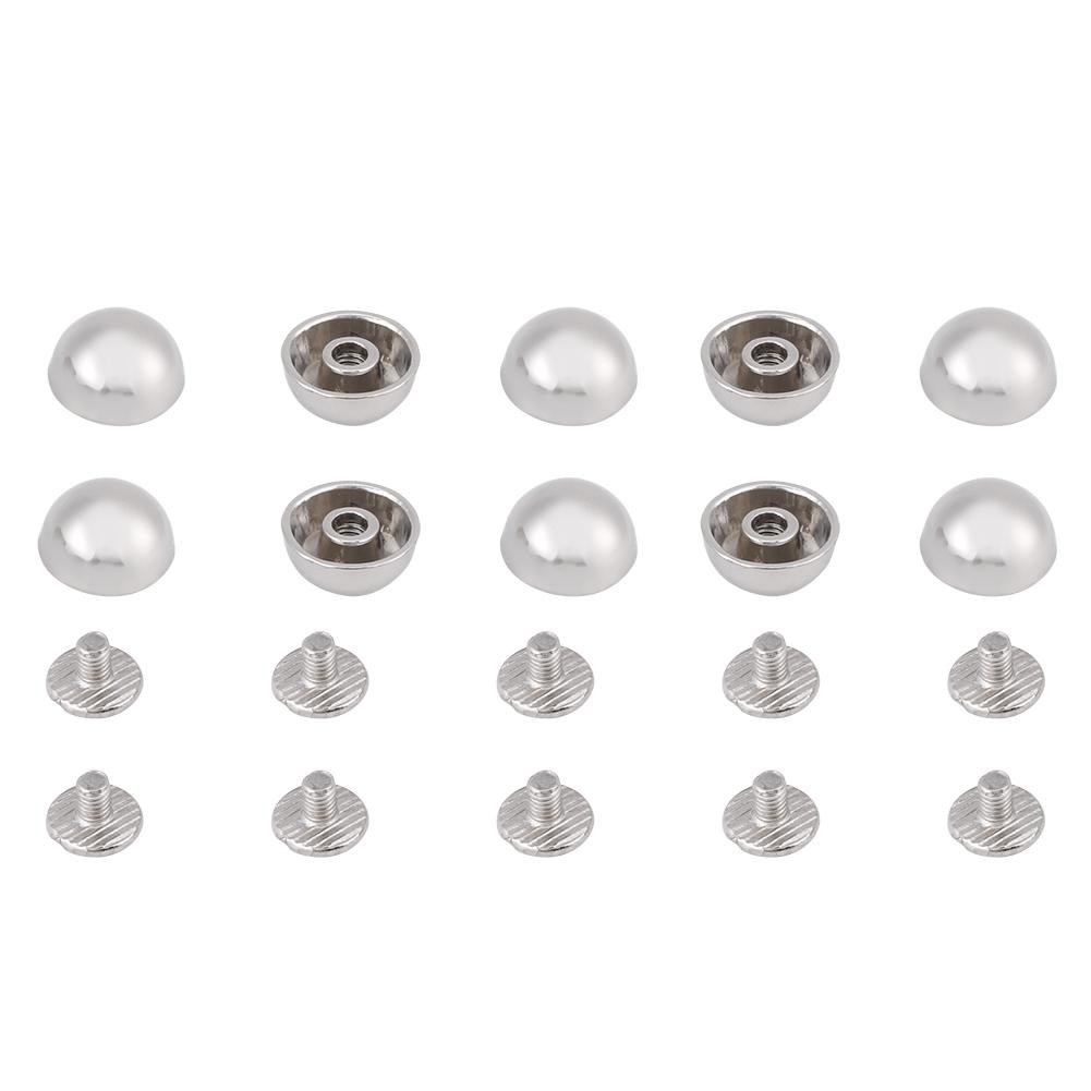 

20pcs Screw Mushroom Rivets Studs Buttons for Leather Belt Bag Shoes Decoration Silver