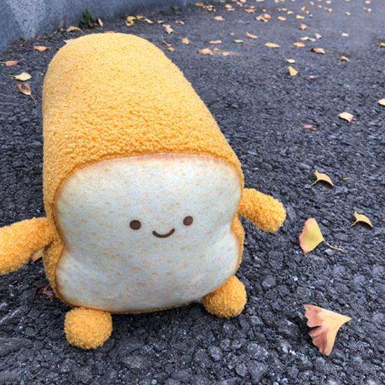 Soft Toast Slice Bread Design Plush Stuffed Toy Sofa Bedroom Sleep Pillow Decor