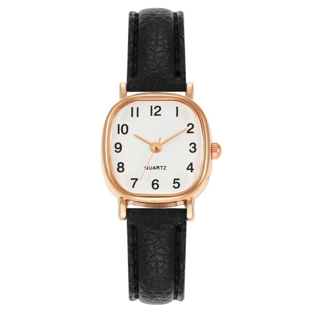 Minimalist Quartz Movement Square Wristwatch Leather Strap Arabic Numeral Dial Ladies Wristwatch Quartz Watch Daily Outfits