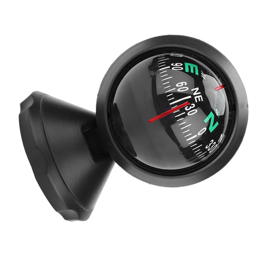 Black Electronic Adjustable Ball Night Vision Compass for Boat Vehicle