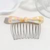 Classic Acetate Bow Metal Combs Hair Clip for Women Girls Bangs Collection Upside-down Hairpin Hair Accessories Styling Tool
