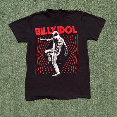 Vintage bavlněné černé tričko Billy Idol Unisex Koncertní S až 5XL SN170 Unisex tričko