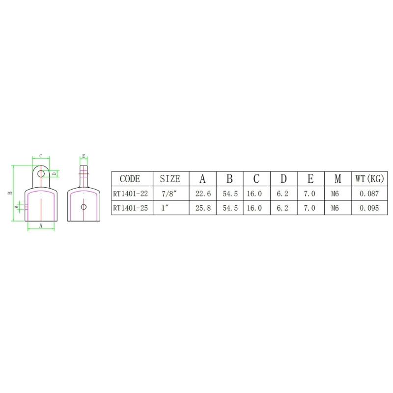 Marine Boat Yacht Eye End Cap Bimini Top Fitting Boat Hardware Canopy Tube End