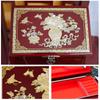 Vintage Filigree Jewelry Box with Copper Wire Inlaid Shells High Gloss Piano Lacquer Pingyao Polished Lacquerware