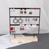 Metal Earrings Storage Rack 3-Tier Ear Stud Rack Earring Organizer Jewelry Holder  Gift