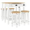 Vidaxl 5-Cz. White Pine Solid Wood Bar Furniture Set