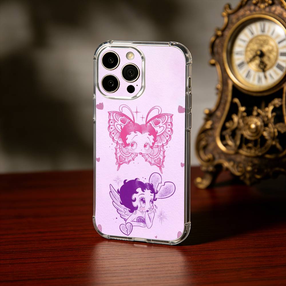 Sexy B-BeTTy-CuTe-BoopS Phone Case For iPhone 17 16 15 14 13 12 11 Mini Pro Max Plus Transparent Cover