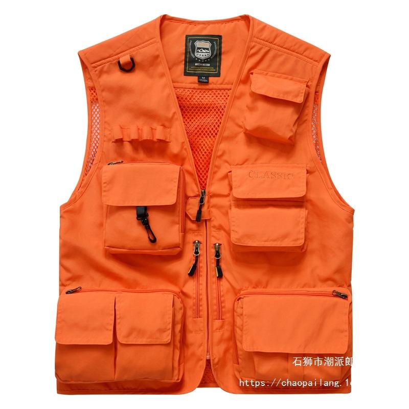 Spring and Autumn Men's Leisure Outdoor Unloadable Multifunctional Reporter Travel Photography Mesh Quick-drying Fishing Vest Men