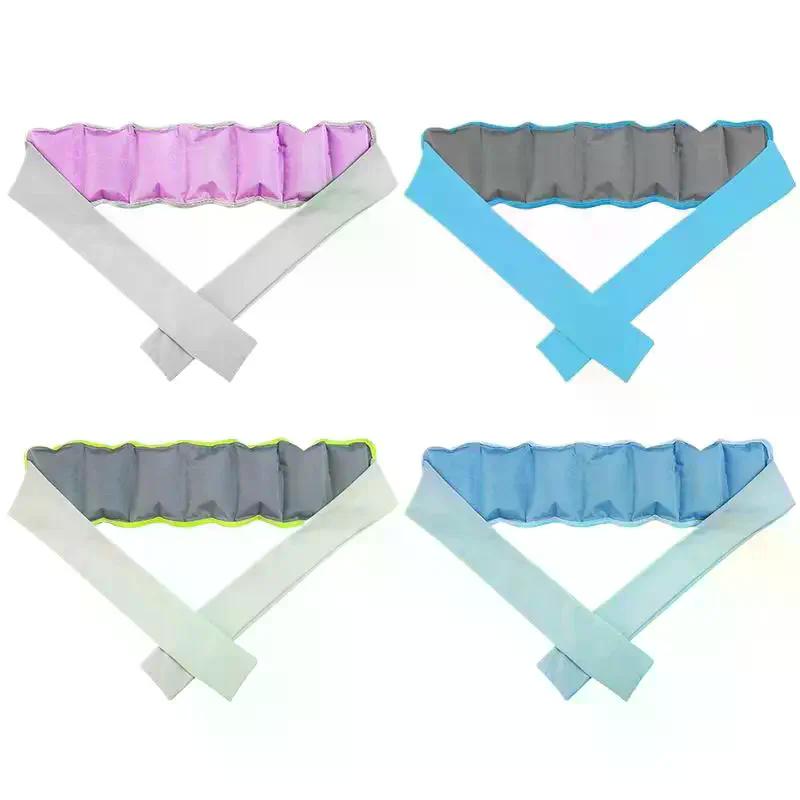 1Pcs 35*9cm Summer Neck Cooling Cold Sensation Ice Scarf Ice Pack Sports Headscarf Pet Ice Scarf New Reusable