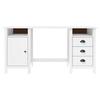 VidaXL Bureau Hill Range Blanc 150x50x74 cm Bois de pin solide