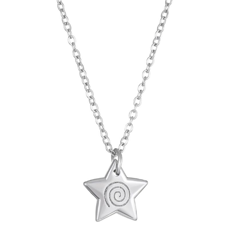 Stylish Black Cord Necklace Five-Pointed Star Pendant Neckchains Adjustable Collarbone Chain Ornament for Daily Wear