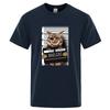Sommer Herren T-Shirt 100% Baumwolle Lustiges Kriminelles Katzenmuster Gedruckt Lässig Cool Rundhals T-Shirt Locker Herren T-Shirts Oberteile