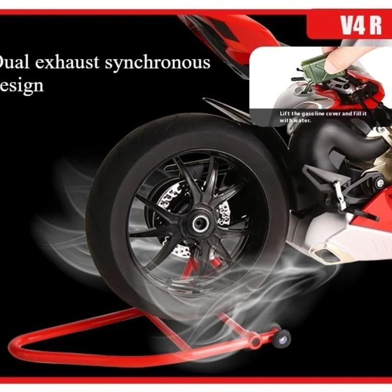 For Ducati V4s Ignite Start Smoke Effect 1:6 Panigale Alloy Motorcycle Simulation Model Large Decorative Item