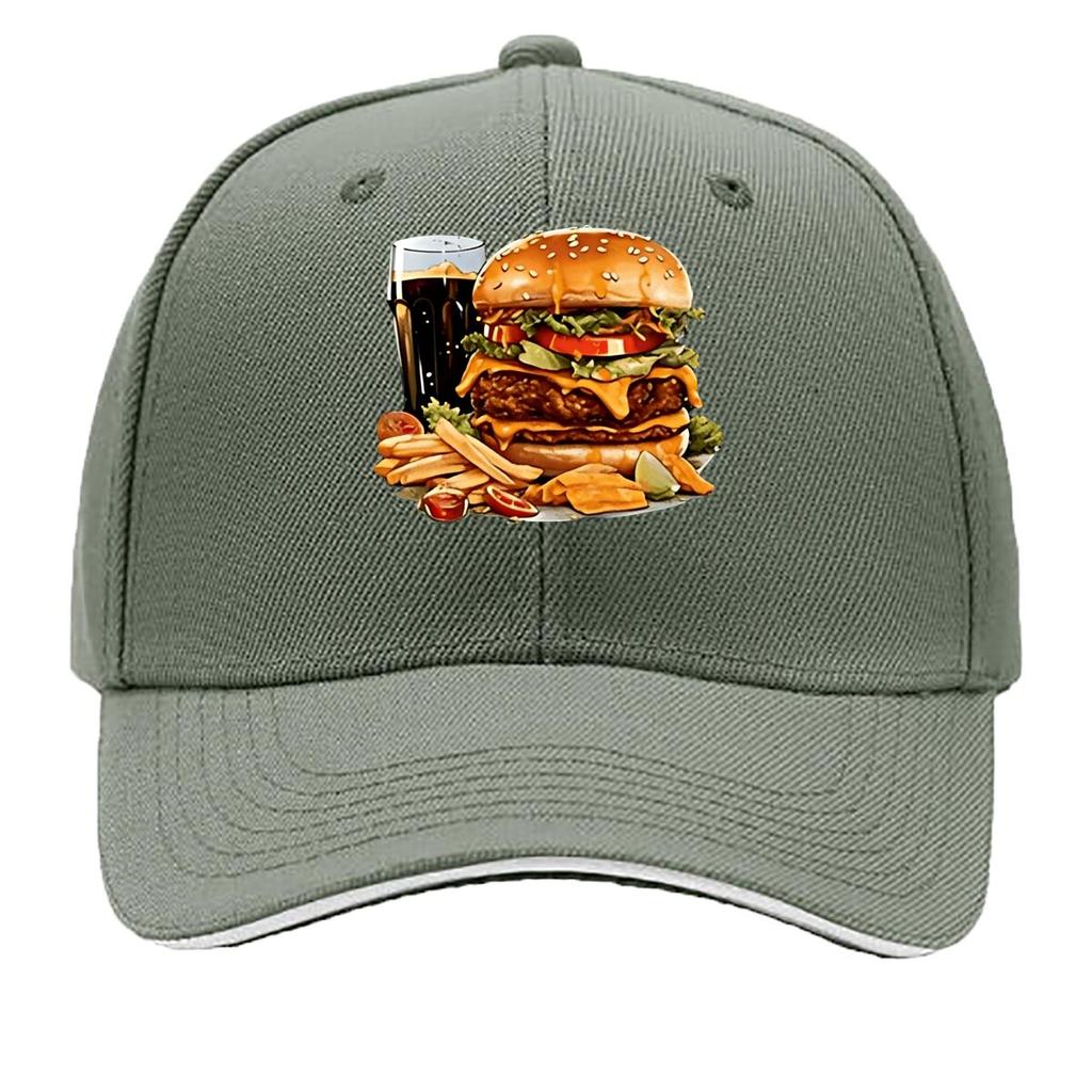 Adjustable Hat with Curved Brim  Outdoor Camping  Cap Wide Visor Fit for Driving Casual Wear ( Sandwich Baseball Cap