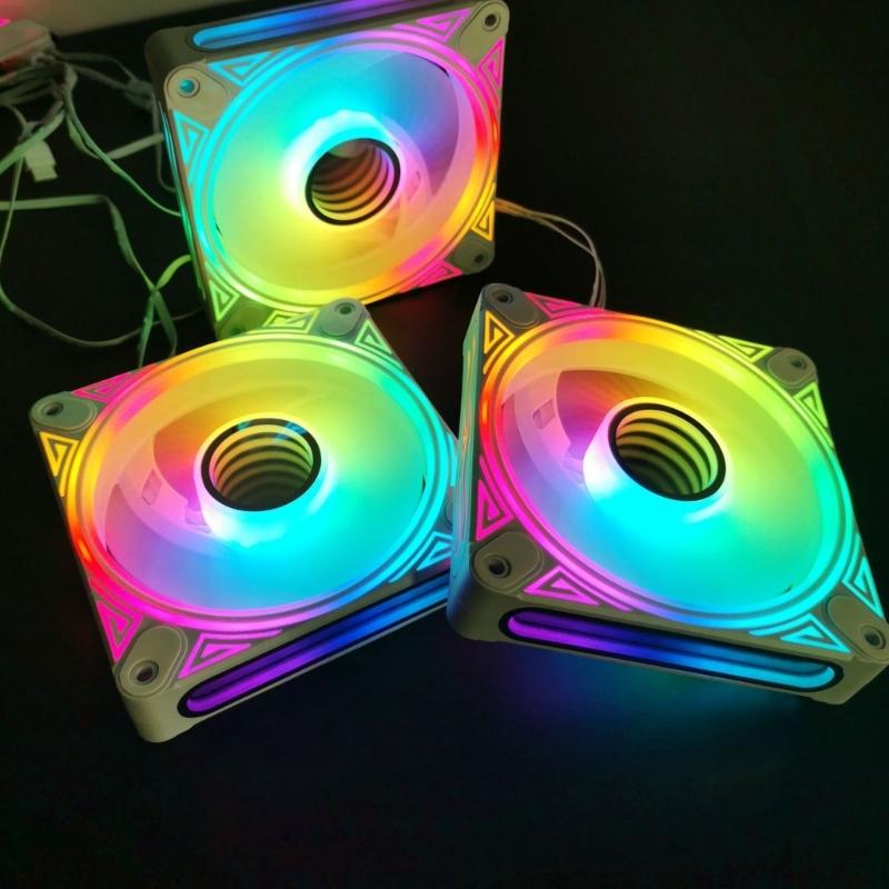 High Airflows 120mm ARGB Computer Case Cooling Fan With PWM Technology And Quiet Operation For PC Computer Builders