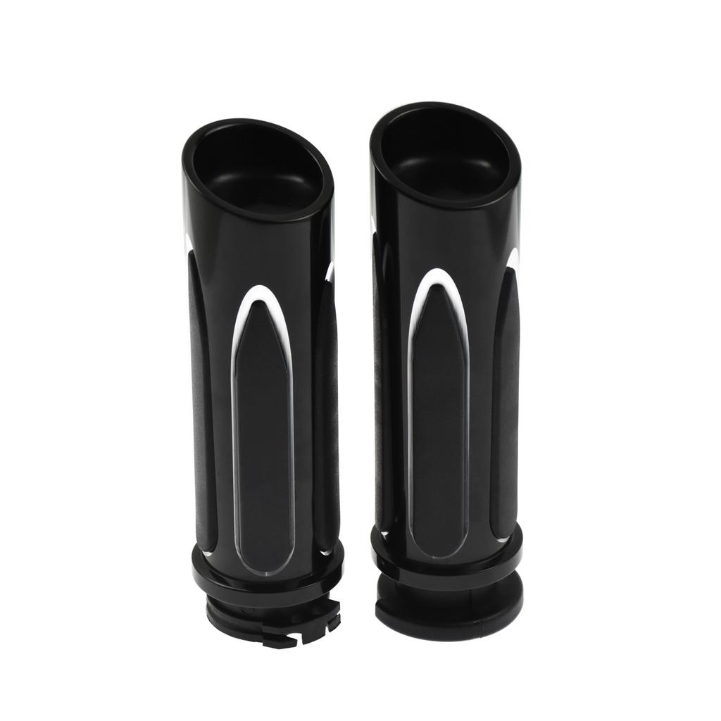 Motorcycle 1'' 25mm Hand Grips Black/Chrome Handlebar for Harley Touring FLHX FLHR Sportster XL Dyna Softail V-Rod Controls