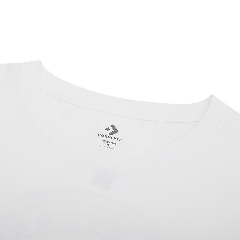 New Converse SS25 T Shirt Unisex White 10028730-A01