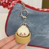 Sensory Steamed Bun Keychain Pendant Keyboard Fidget Toy Simulation Clicker Keychain  Kids Toy