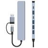 2217 USB-A+USB-C Hub Adapter 7-in-1 Multi-port USB Docking Station with USB3.0+USB2.0*4+PD+USB-C