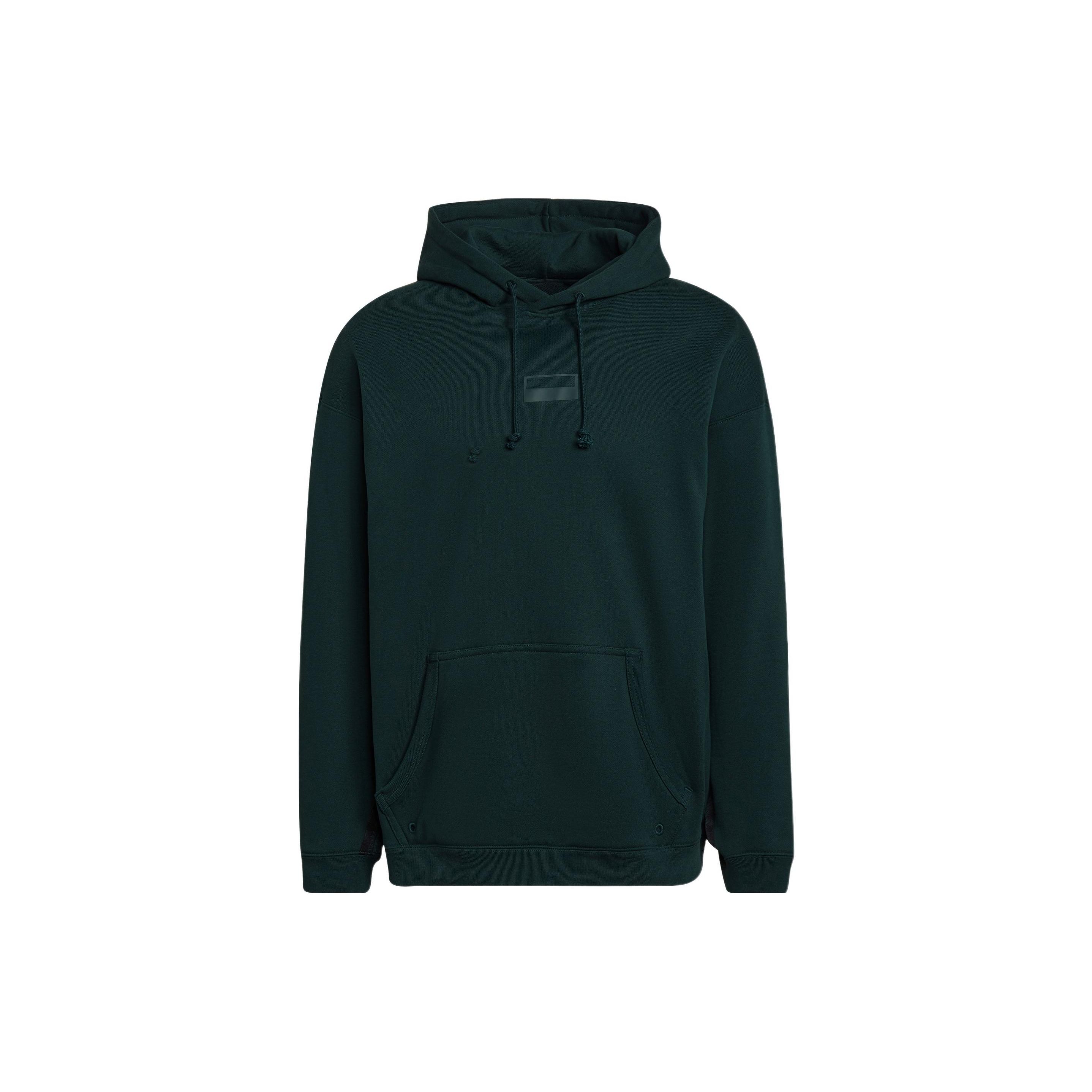 Adidas Originals R.Y.V. Logo Hoodie Solid Color Kangaroo Pocket Pullover Men Hoodies Green H11484 S