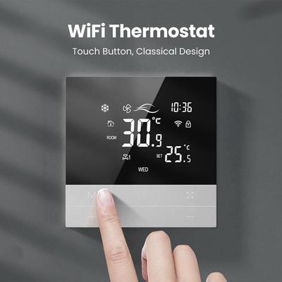 WiFi Smart Thermostat Switch Heating Cool 3 Speed Fan Coil Unit Voice Temperature Controller Control Panel