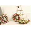 12" Artificial Wreath Rose Flower Door Wreath for Wedding Wall Home Decor