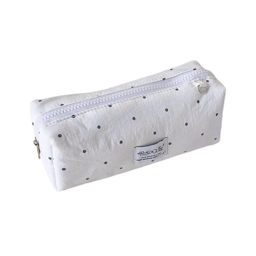 Large Capacity Y2k Dots Pencil Case Desktop Storage Cloth Stationery Bag  Office