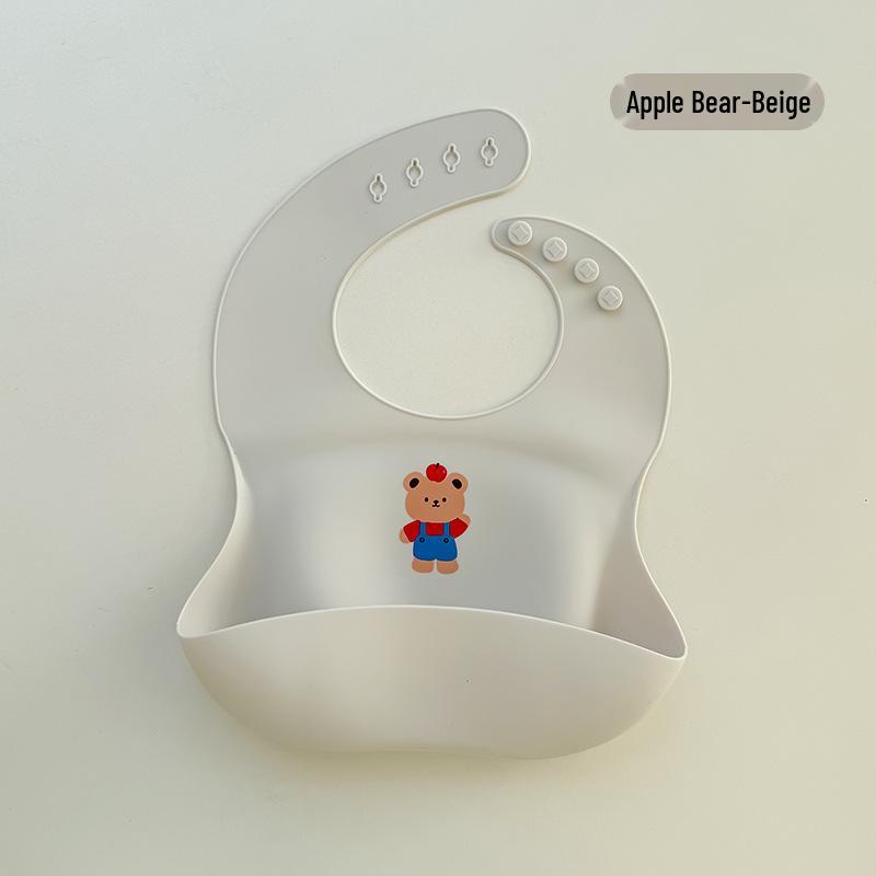 Waterproof Silicone Baby Feeding Bib - Oil-Proof for Infants and Toddlers